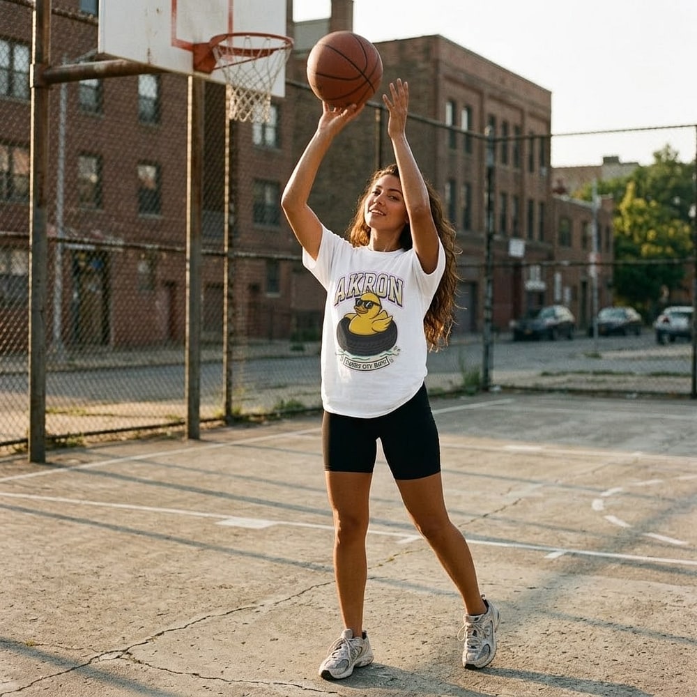 Akron — Rubber City, Baby! Sunglasses Duck Unisex Tee