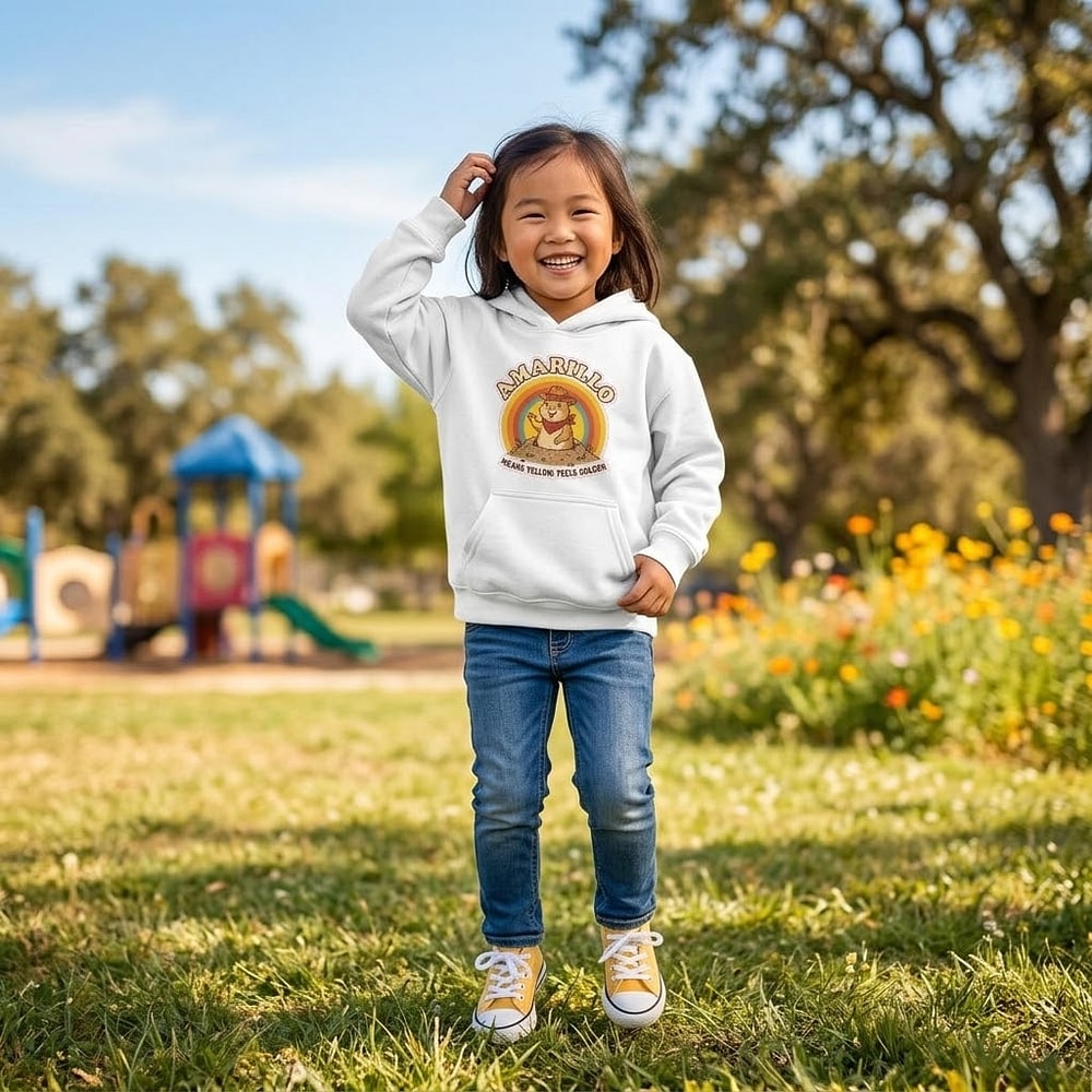 Amarillo — Means Yellow, Feels Golden Kids Hoodie
