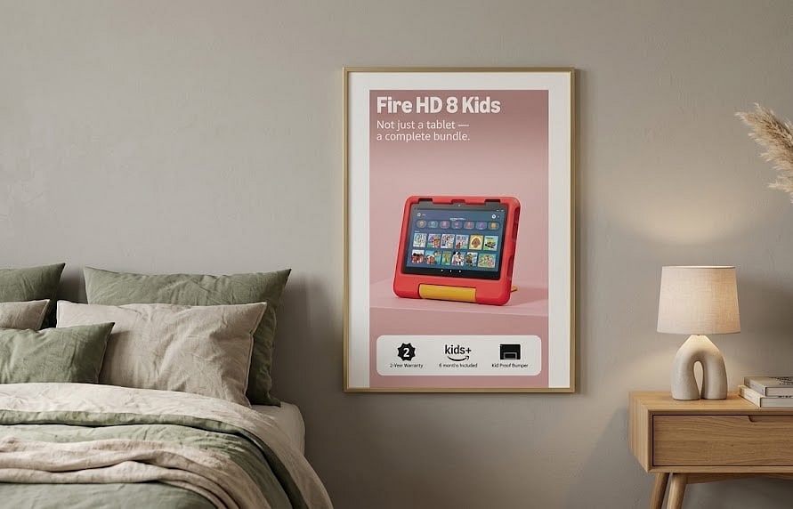 Amazon Fire HD 8 Kids tablet (newest model), ages 3-7. With bright 8" HD screen. Includes ad-free and exclusive content,