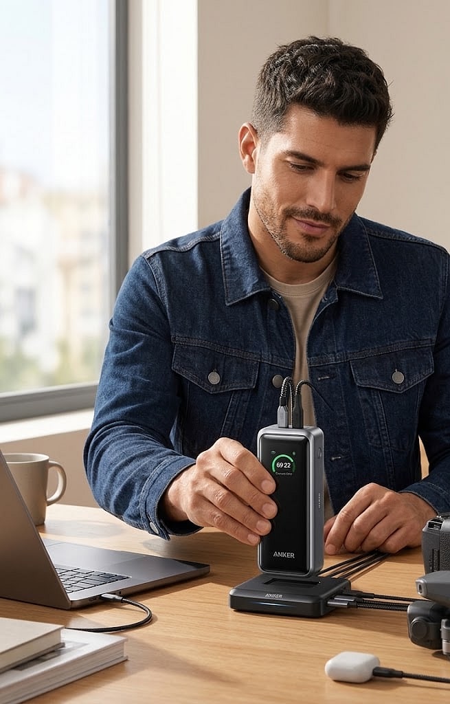 Anker Prime Power Bank, 26,250mAh 300W with Fast Charging Base