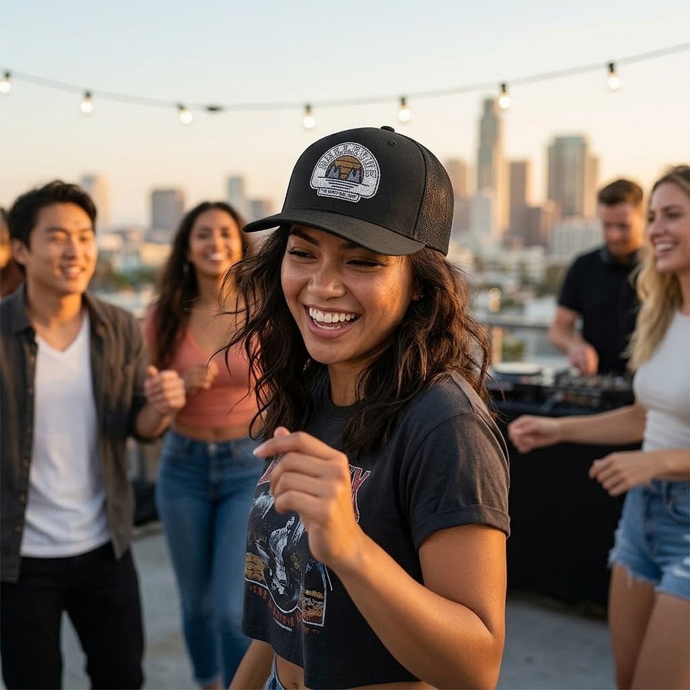 Bellevue — Literally 'The Beautiful View' Retro Sunset Snapback
