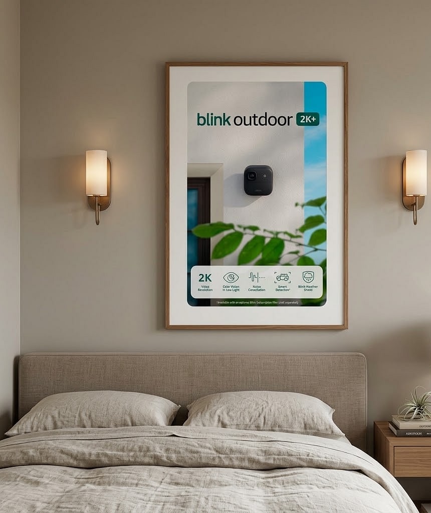 Blink Outdoor 2K+ (newest model) — Wireless smart security camera, 2K video resolution, enhanced audio, two-year battery
