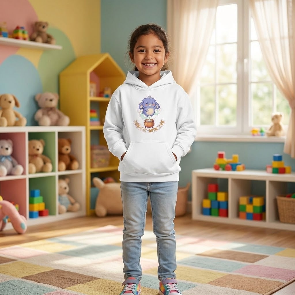 Brewed With Love — Heartfelt Cauldron Sparkle Friend Kids Hoodie