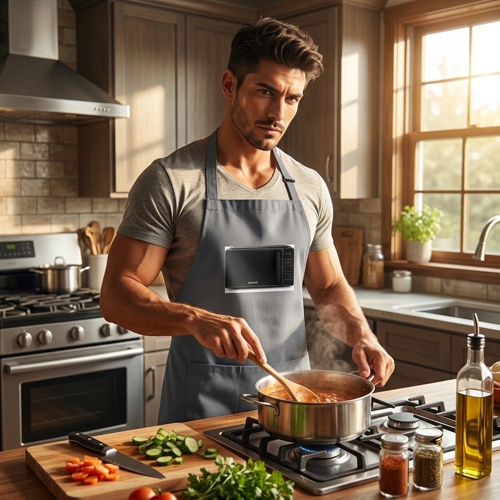 Chefman Countertop Microwave Oven 0.7 Cu. Ft., 700 Watts with 10 Power Levels, 6 Cooking Presets with One-Touch Express 