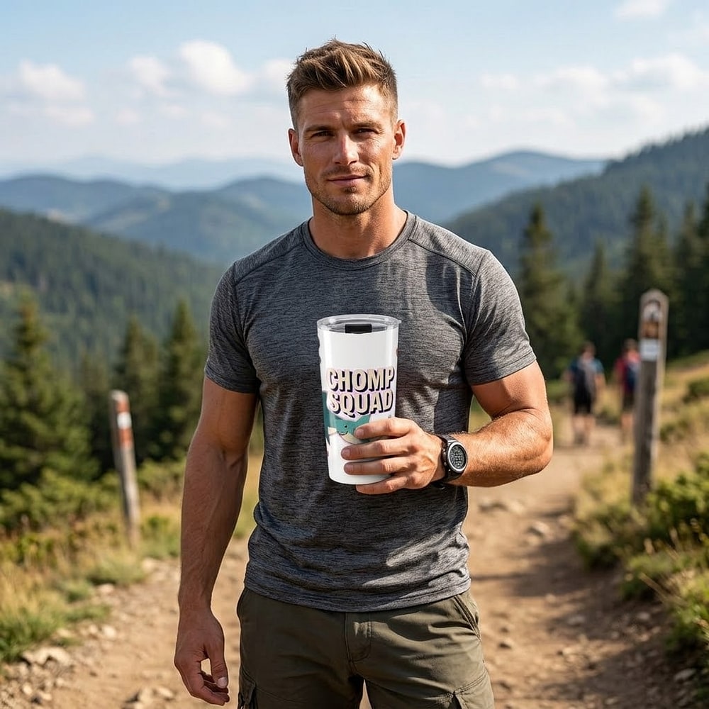 Chomp Squad — Bold Cut-Paper Shark Pod 20oz Tumbler