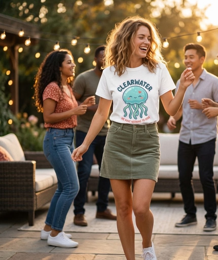 Clearwater — We Have Nothing to Hide Kawaii See-Through Jellyfish Unisex Tee