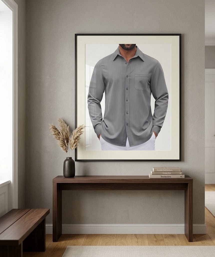COOFANDY Mens Dress Shirts Untucked Long Sleeve Button Down Denim Shirt Stretch Business Casual Shirts