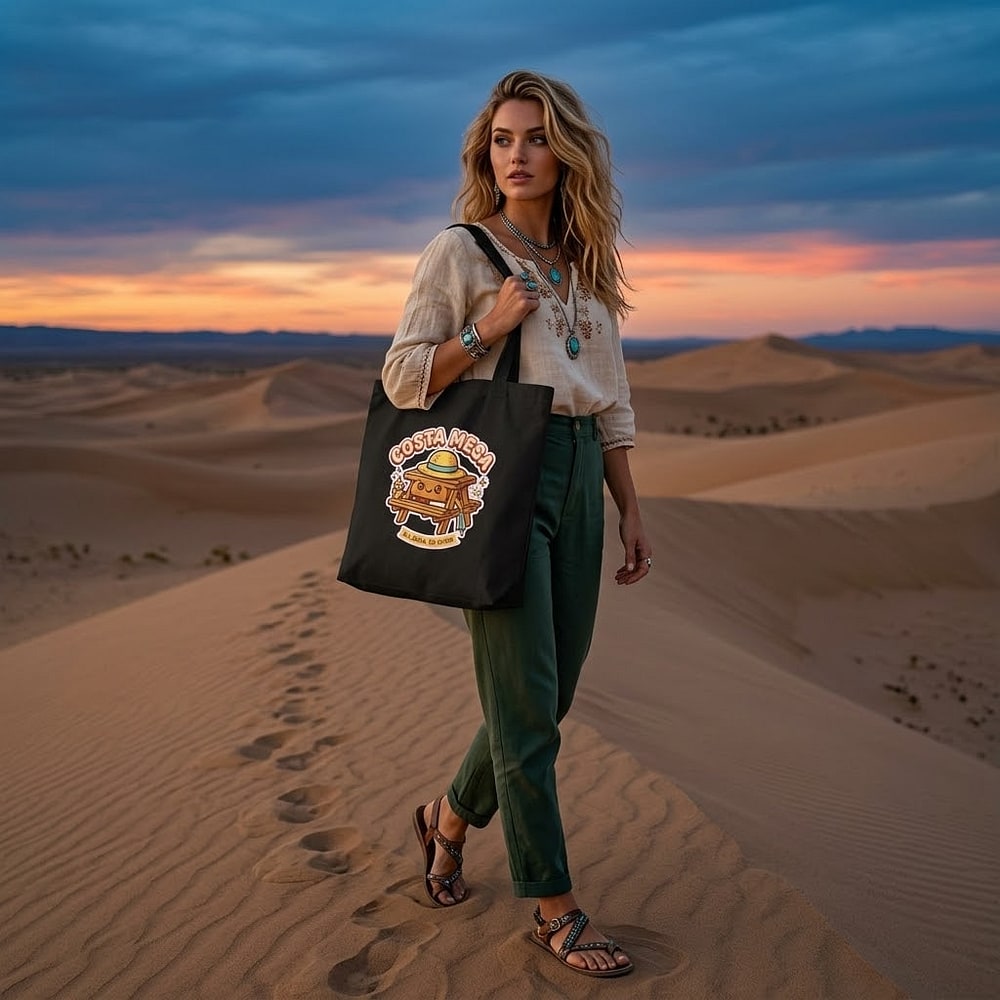 Costa Mesa — All Mesa, No Costa Kawaii Beach Table Canvas Tote