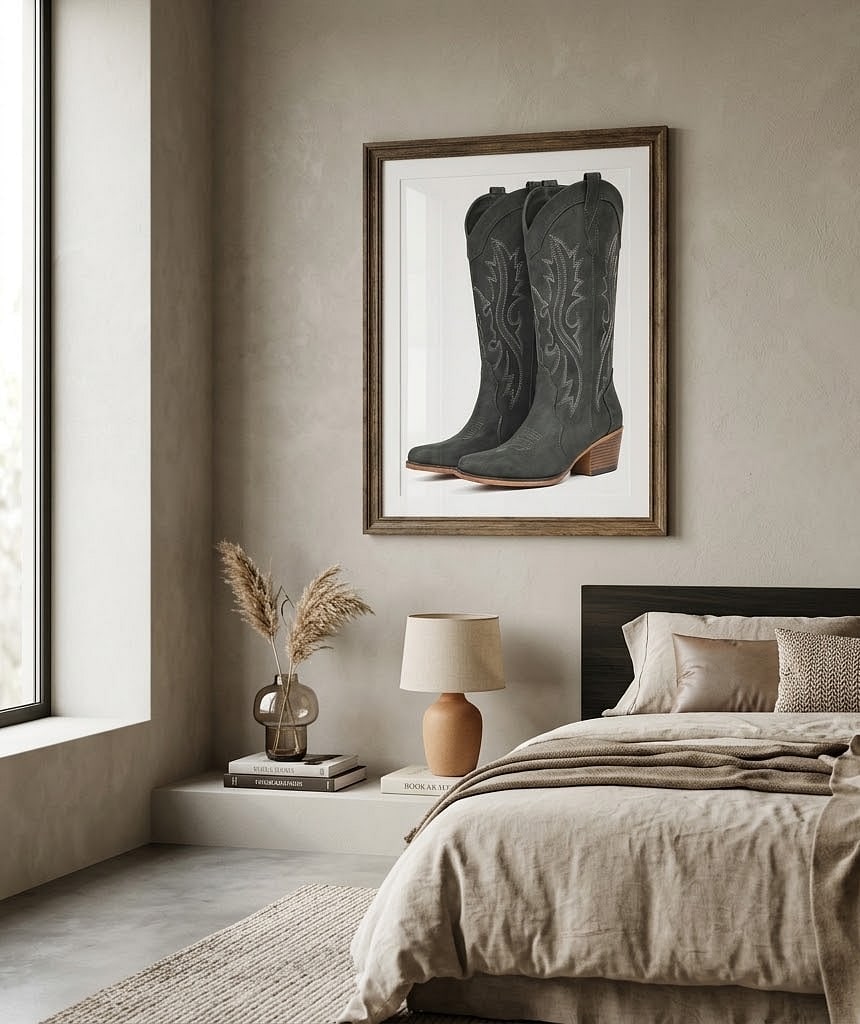 Cowboy Boots For Women Western Cowgirl Boots Mid Calf Snip Toe