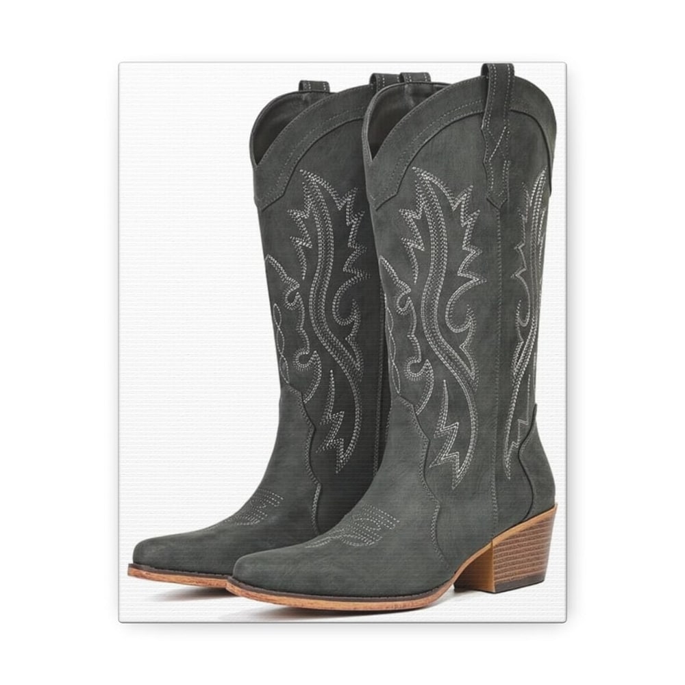 Cowboy Boots For Women Western Cowgirl Boots Mid Calf Snip Toe