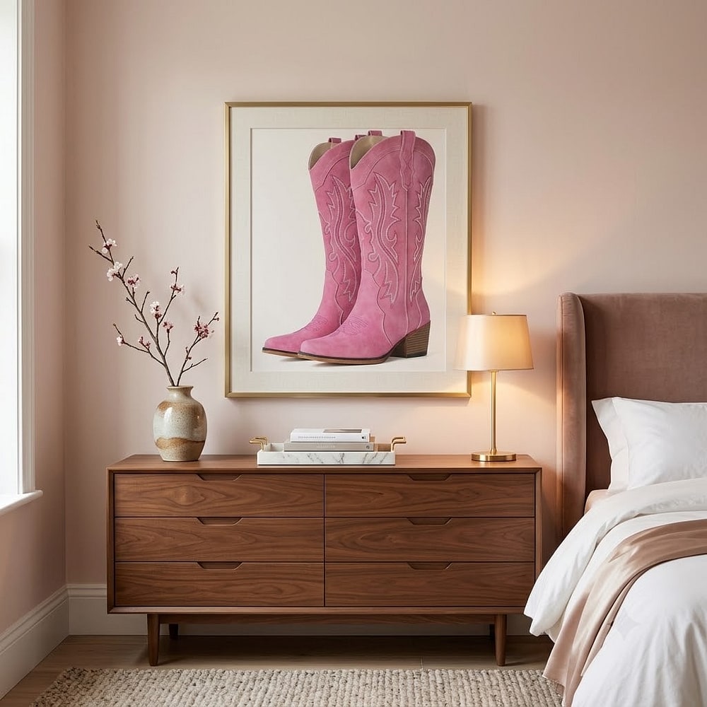 Cowboy Boots For Women Western Cowgirl Boots Mid Calf Snip Toe