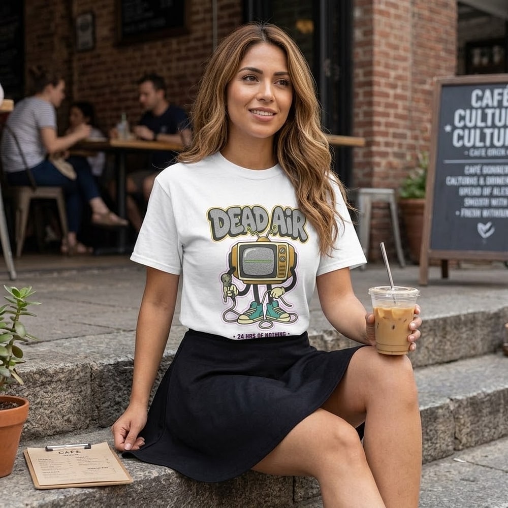 Dead Air — Deadpan CRT Static Head Unisex Tee