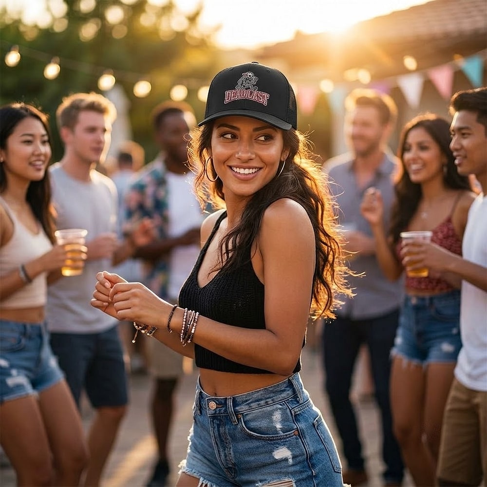 Dead Last — Grinning Skeleton Sprinter Snapback Cap