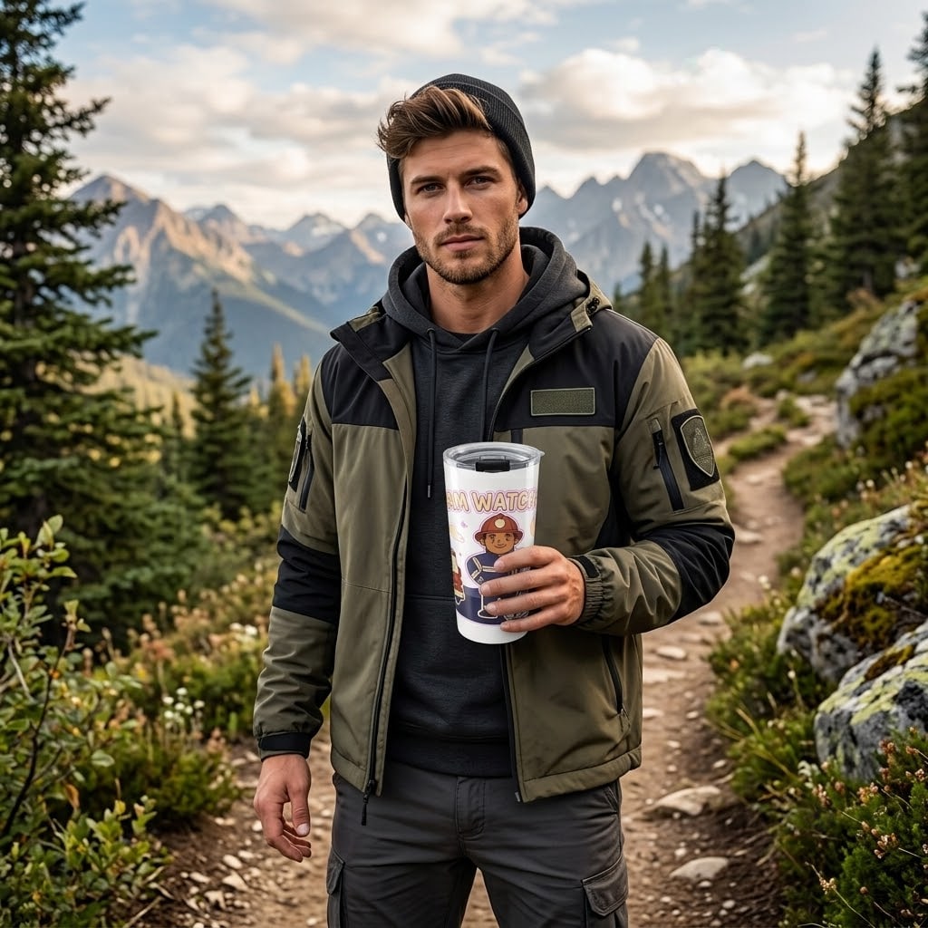 Dream Watch Crew — Dreamy Moonlit Firefighter & Pup 20oz Tumbler