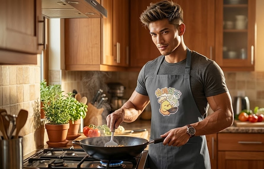 炒鸡好吃 — Dreamy Chick Chef Wok Cotton Apron