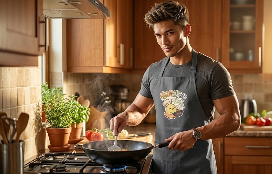 炒鸡好吃 — Dreamy Chick Chef Wok Cotton Apron