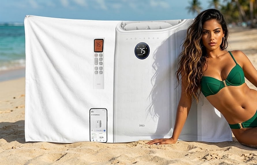 DREO Inverter Portable Air Conditioners,High Efficiency,14000 BTU Dual-Hose