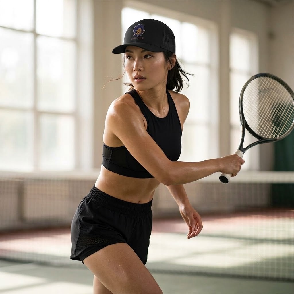 Encore Energy — Elegant Curl-Crown Songbird Emblem Snapback Cap