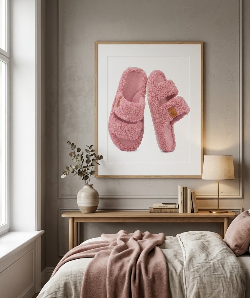 EverFoams Womens Fuzzy Open-toe Slippers Memory Foam Indoor House Shoes
