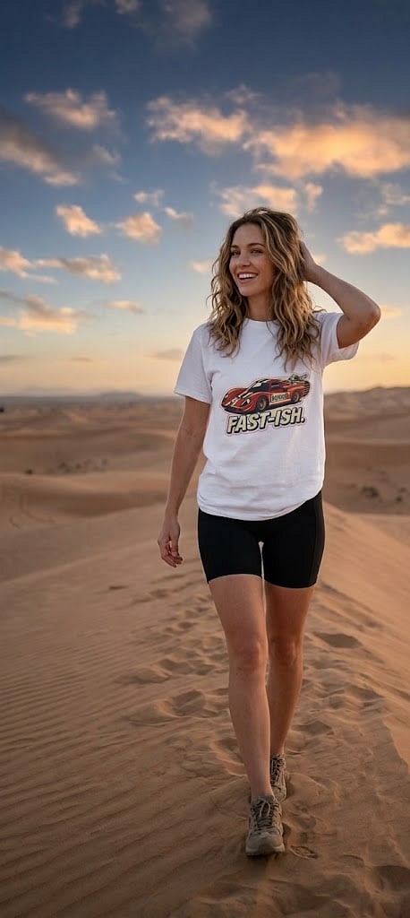 Fast-ish — Ironic Retro Racing Car Unisex Tee
