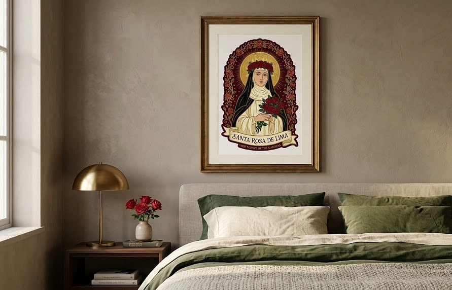 First Flower of the Americas — Gilded St. Rose of Lima
