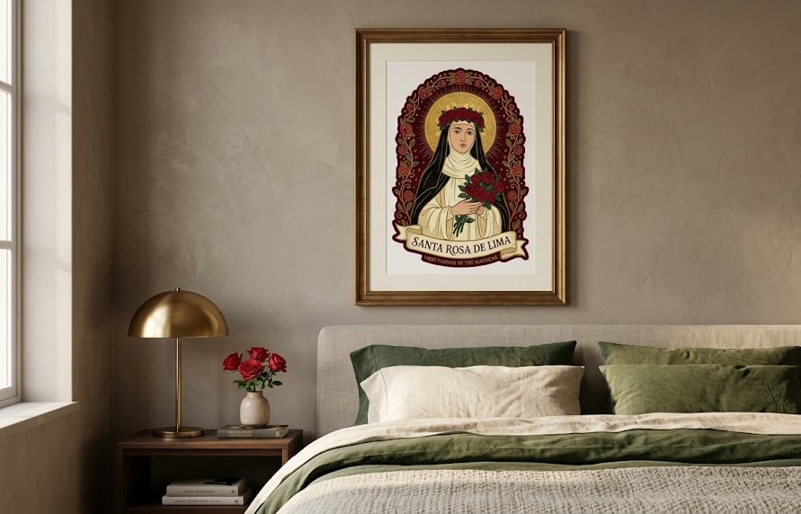 First Flower of the Americas — Gilded St. Rose of Lima