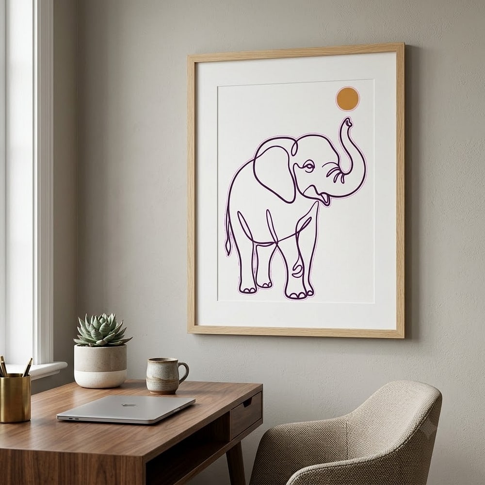 Gentle Giant — One Line Elephant