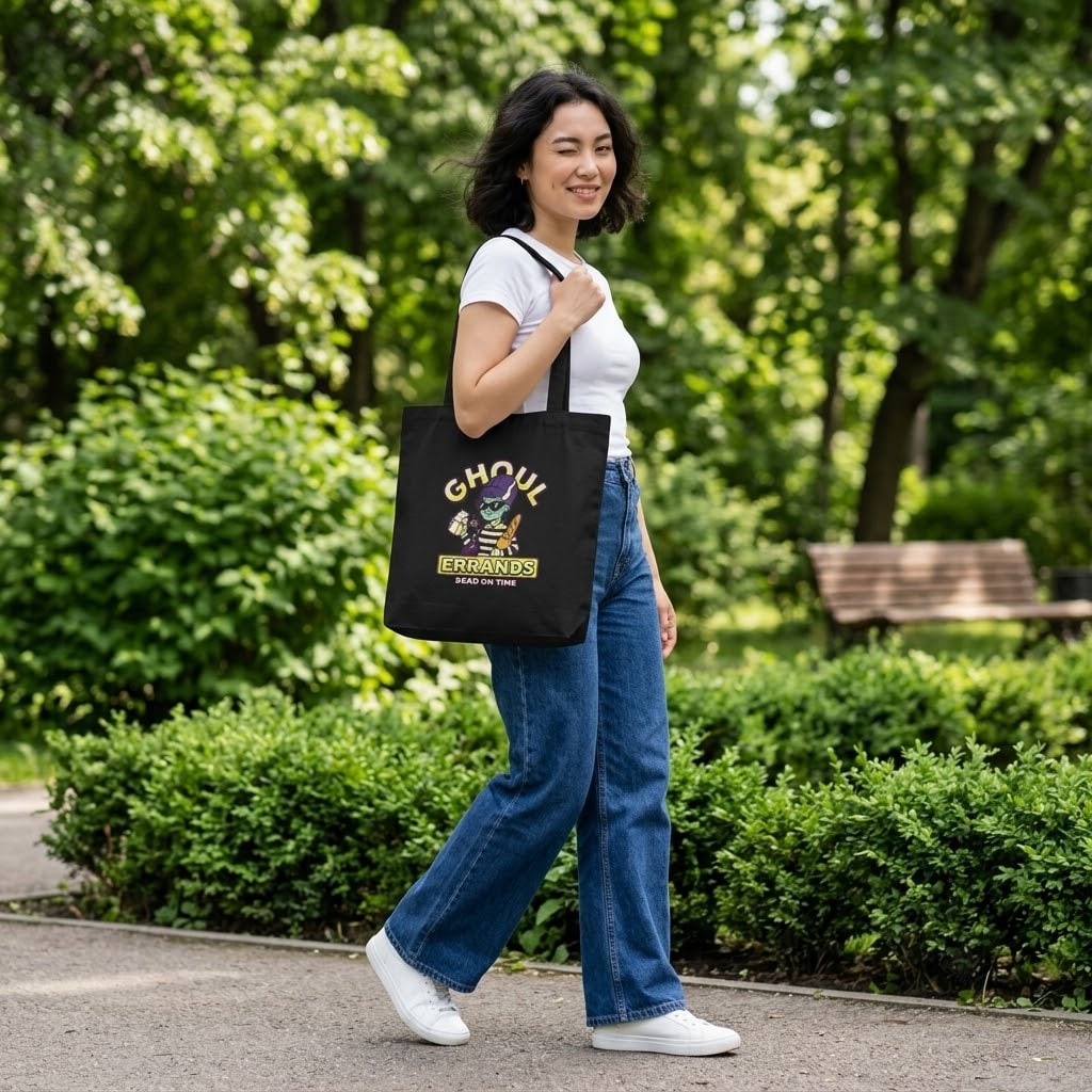 Ghoul Errands — Funny Deadpan Monster Teen Canvas Tote