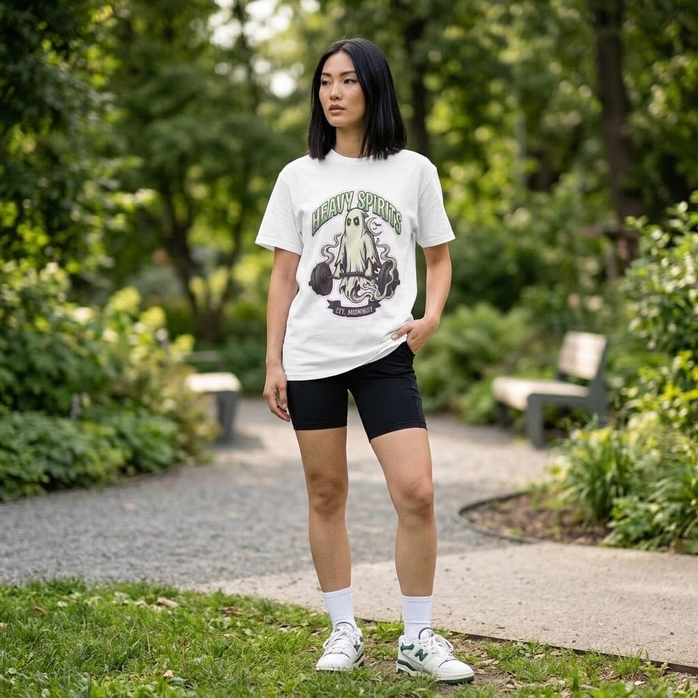Heavy Spirits — Spooky Ghost Powerlifter Unisex Tee