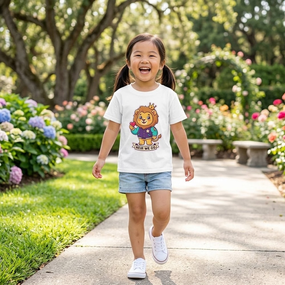 Heir We Go — Cute Crown Cub Varsity Academy Kids Tee