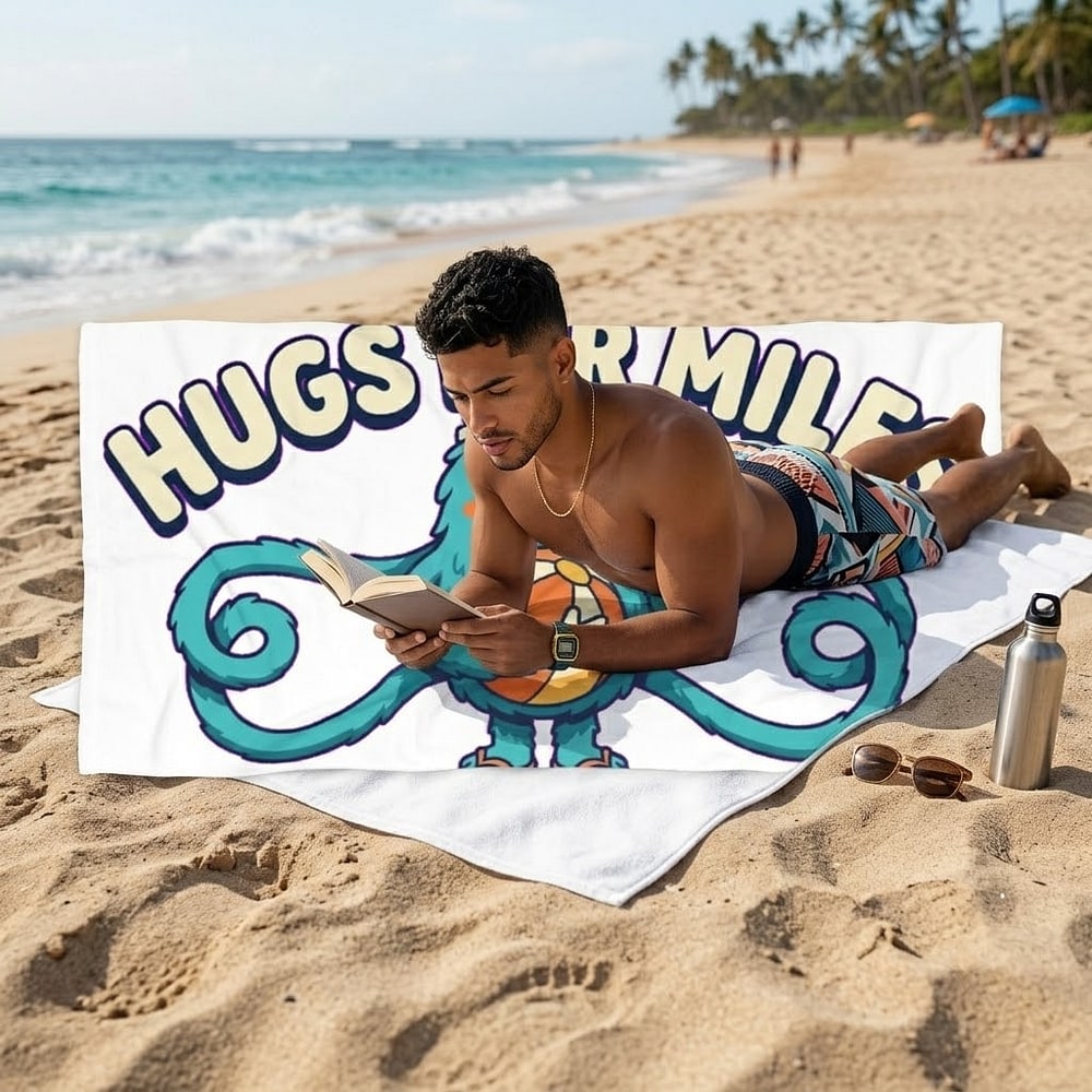 Hugs For Miles — Wholesome Long-Arm Plush Pal Beach Towel