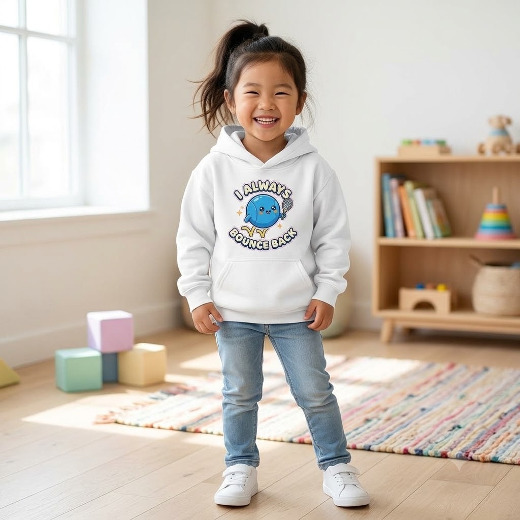 I Always Bounce Back — Heartfelt Racquetball Buddy Kids Hoodie
