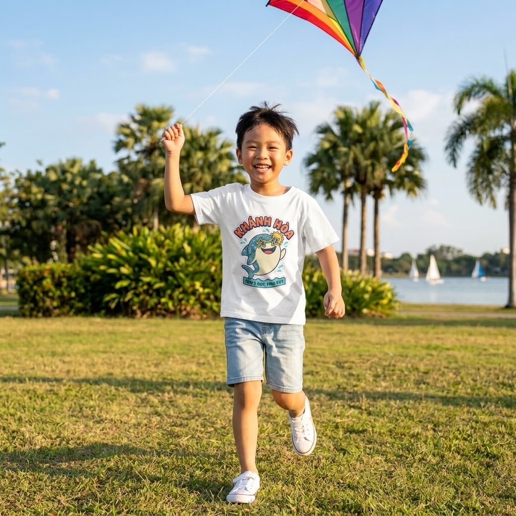 Khanh Hoa — Sun's Out, Fins Out Cheeky Whale Shark Kids Tee
