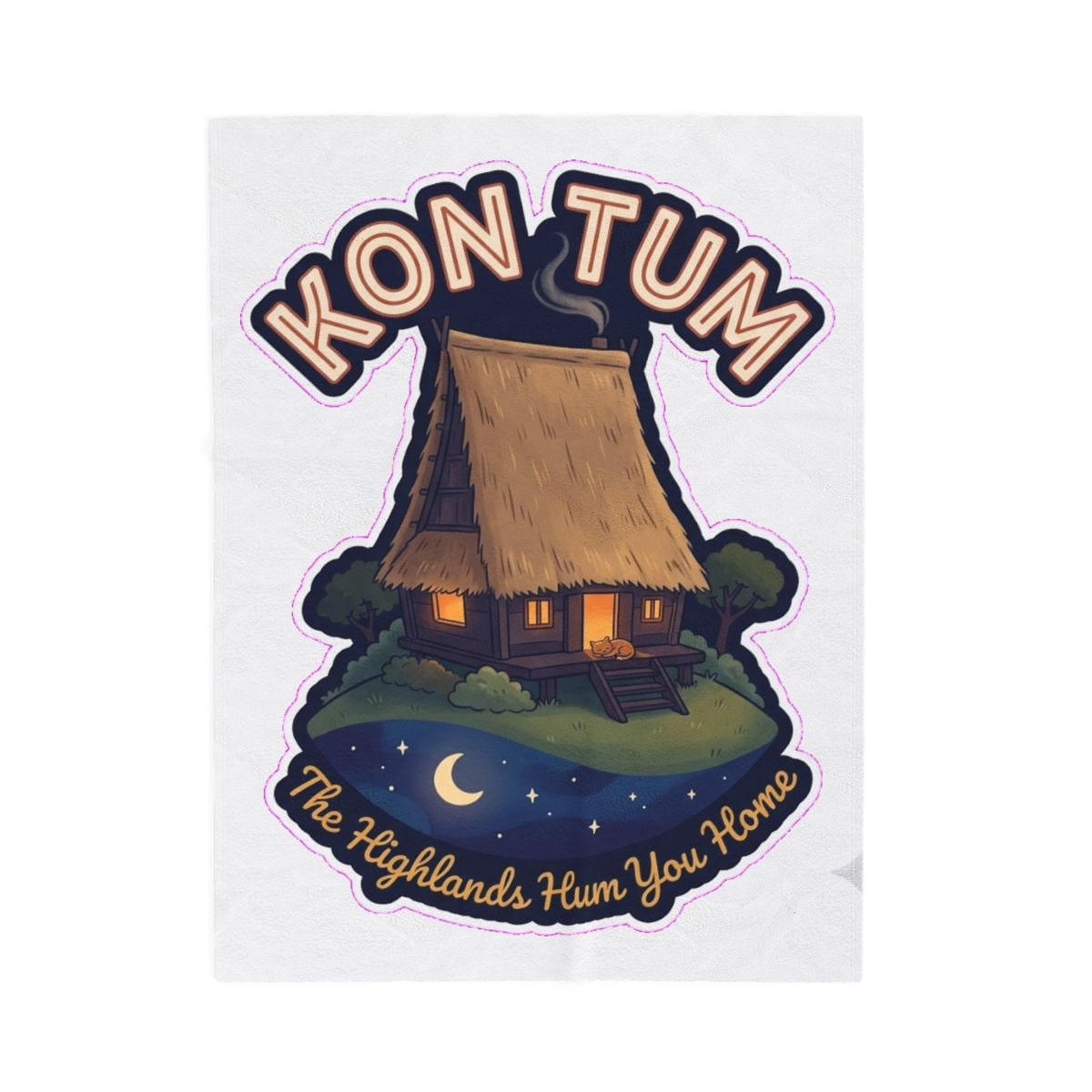 Kon Tum — The Highlands Hum You Home Cozy Rong House Plush Blanket