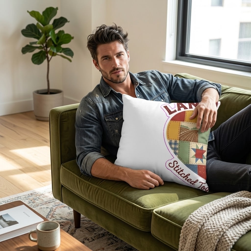 Lancaster — Stitched Together with Love Patchwork Quilt Heart Throw Pillow