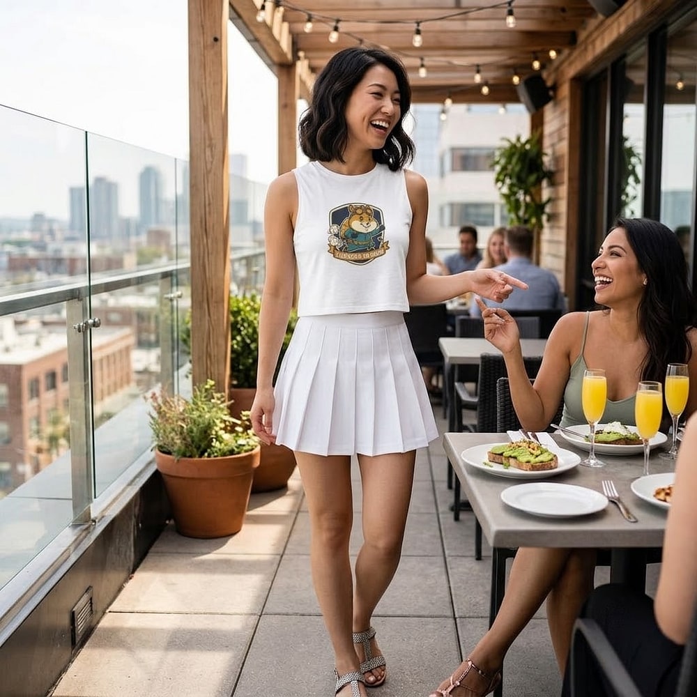 Licensed To Chew — Chaotic Rodent Super-Spy Crest Women's Crop Top