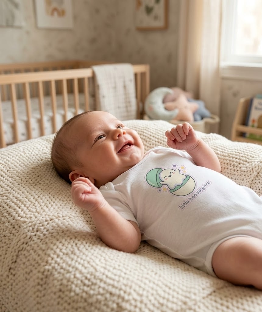 Little Boo Surprise — Cute Ghost & Toy Capsule Baby Bodysuit