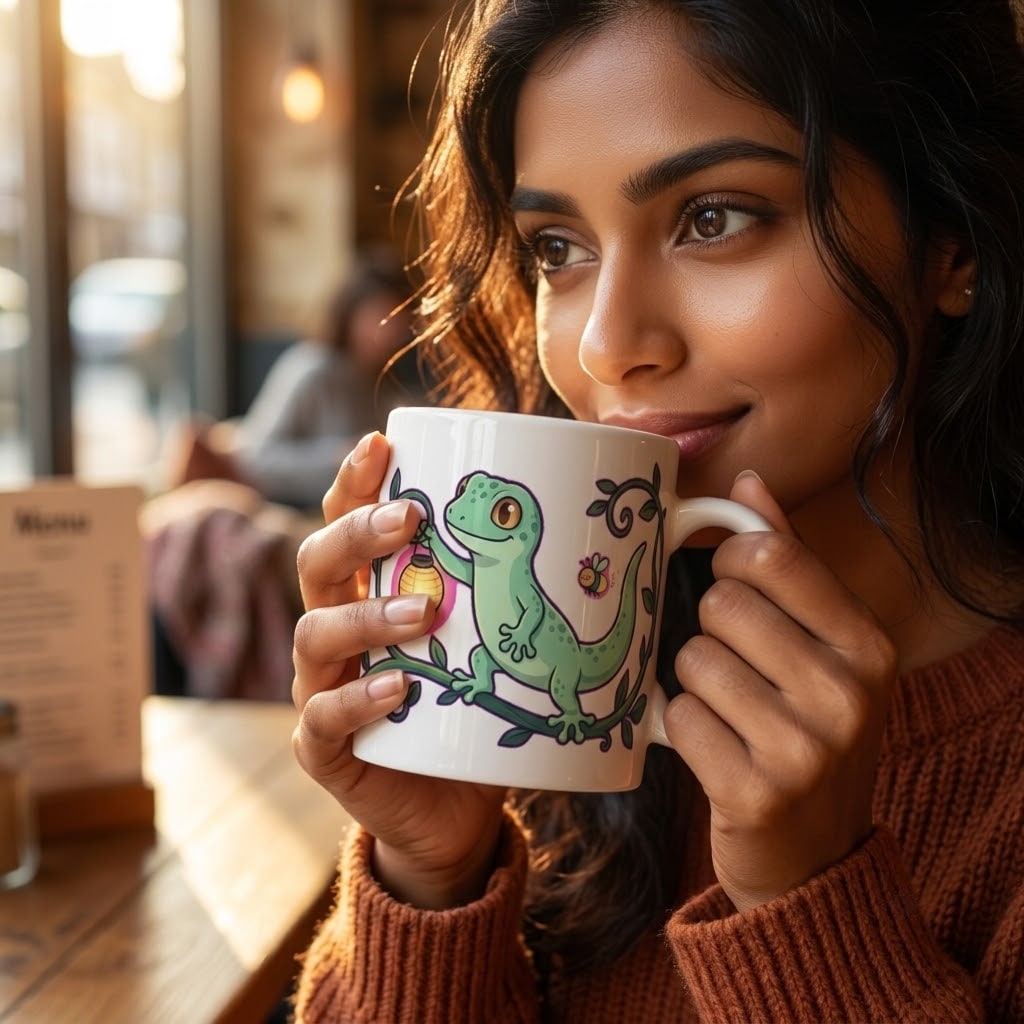 Little Lantern Keeper — Whimsical Firefly Gecko