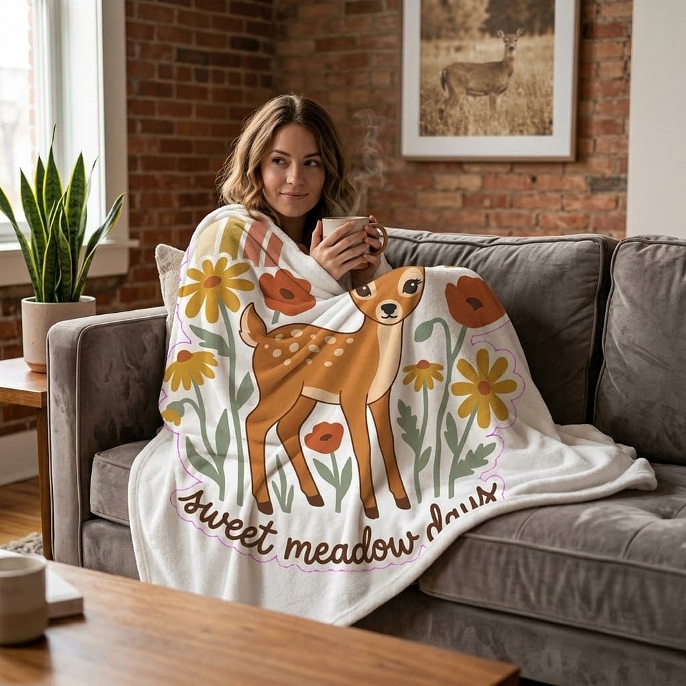 Meadow Memories — Retro Storybook Fawn