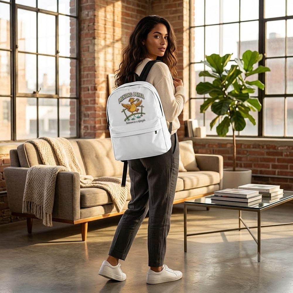 Mekong Delta — Balance Is a Lifestyle Whimsical Monkey-Bridge Duck Classic Backpack