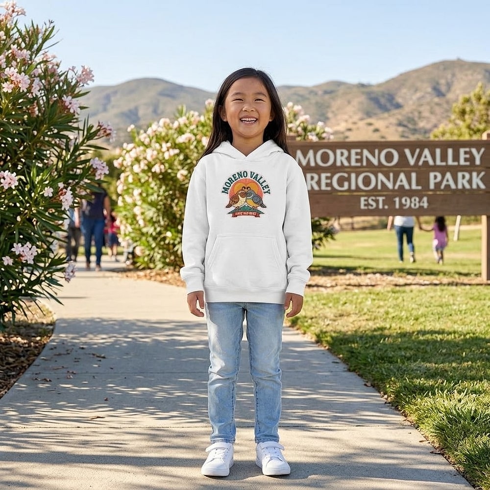 Moreno Valley — Love You MORE Quail Cuddle Kids Hoodie