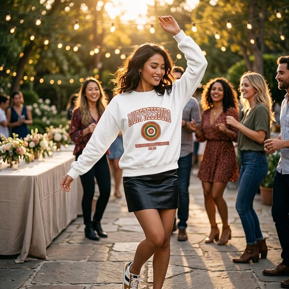 Murfreesboro — The Dead Center of Tennessee Crewneck Sweatshirt