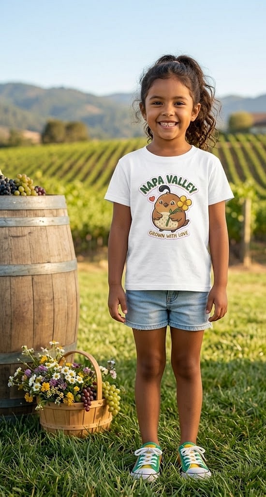 Napa Valley — Grown with Love Kawaii Valley Quail Kids Tee