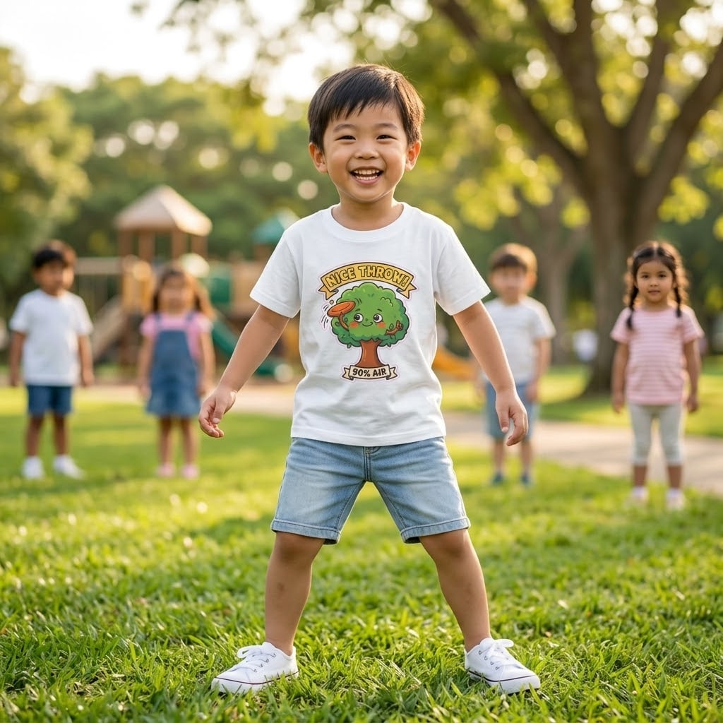 Nice Throw! — Cheeky Disc-Catching Tree Kids Tee