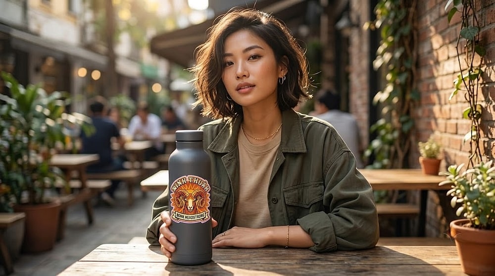 Ninh Thuận — Born Headstrong Bold Sun-Ram Die-Cut Sticker
