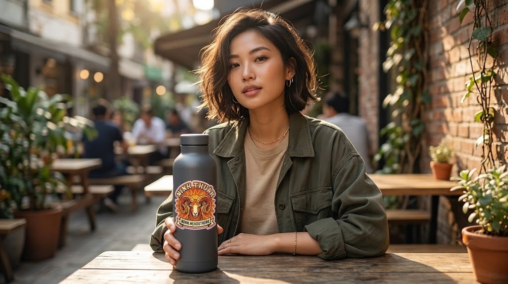 Ninh Thuận — Born Headstrong Bold Sun-Ram Die-Cut Sticker