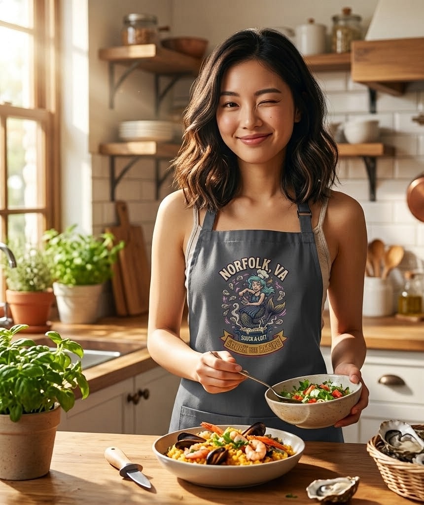 Norfolk — Shuck the Recipe Mermaid Chef Apron