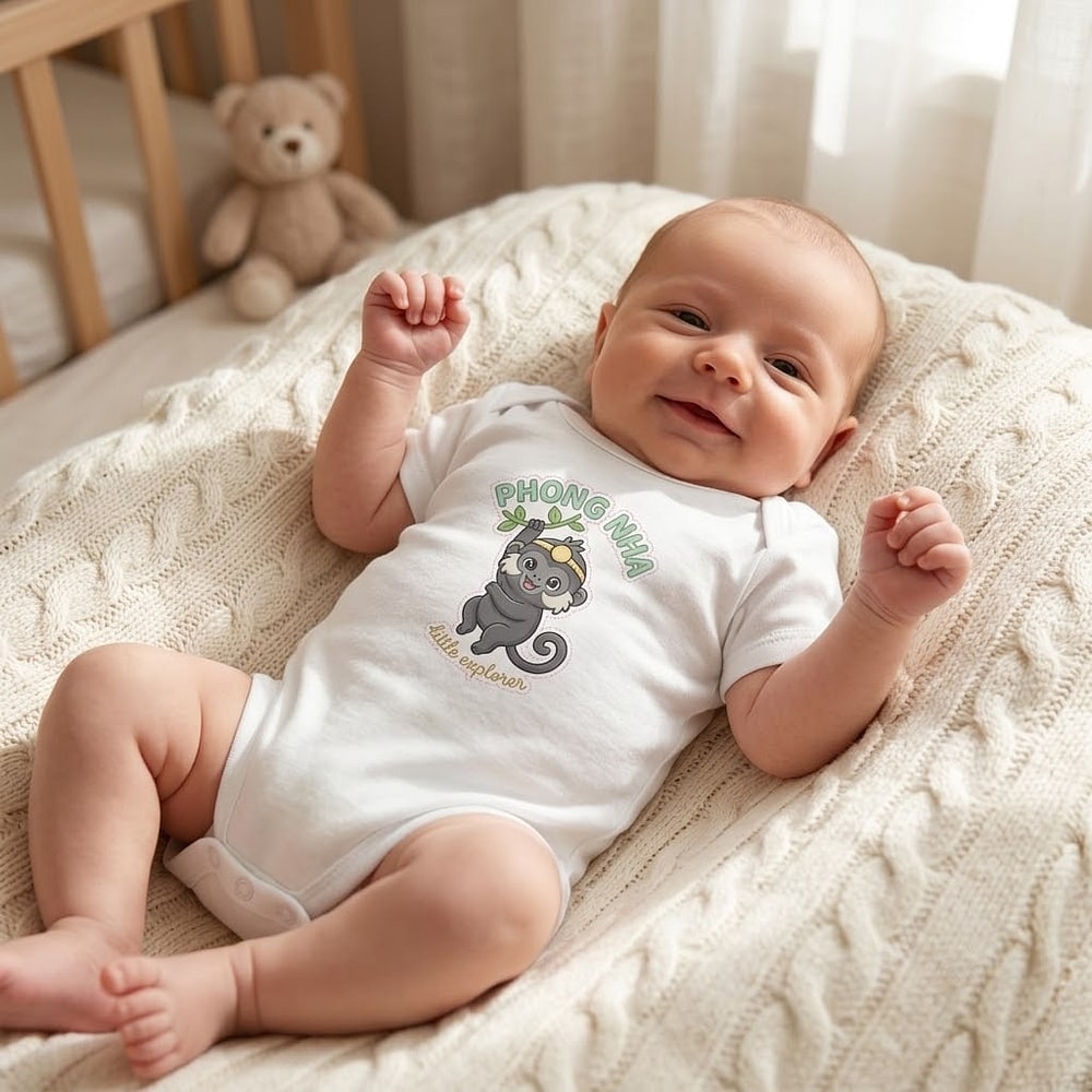 Phong Nha — Little Explorer Playful Baby Langur Baby Bodysuit