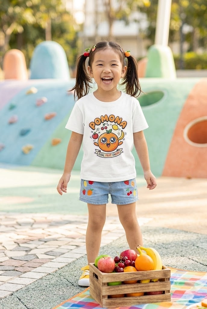 Pomona — Total Fruit Chaos! Juggling Orange Kids Tee