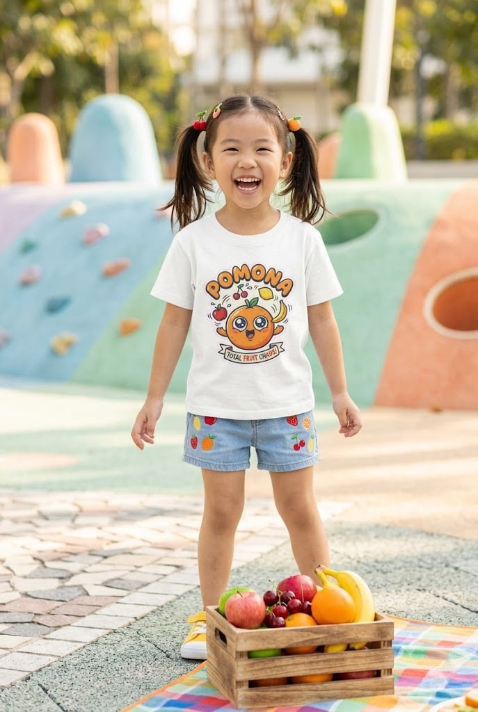 Pomona — Total Fruit Chaos! Juggling Orange Kids Tee